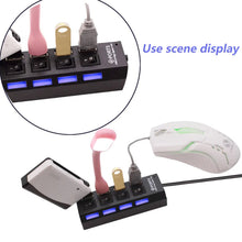 4-port USB hub with rbshopify.in switches and LED indicators