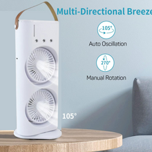 Electric Fan Desktop Double-Head Powerful Air Cooler (1 Pc / With Remote / Plug and Play)