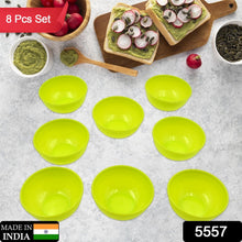 Multipurpose Small Round Plastic Bowl / Katori, Microwave Safe Reusable Lightweight Bowl, Dishwasher Safe Chutney Bowl (8 Pcs Set)