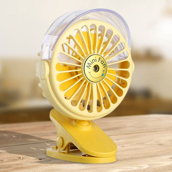 Clip Desk Fan Portable Wind Desktop Table Cooling Fan in Single Button, Adjustment Mini Personal Fan for Home Desktop Office Car Indoor Outdoor Travel (Battery Not Include)